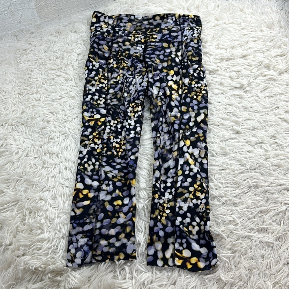 Lululemon Fast and Free Crop II 19" *Non-Reflective Metropolis Glow Multi
